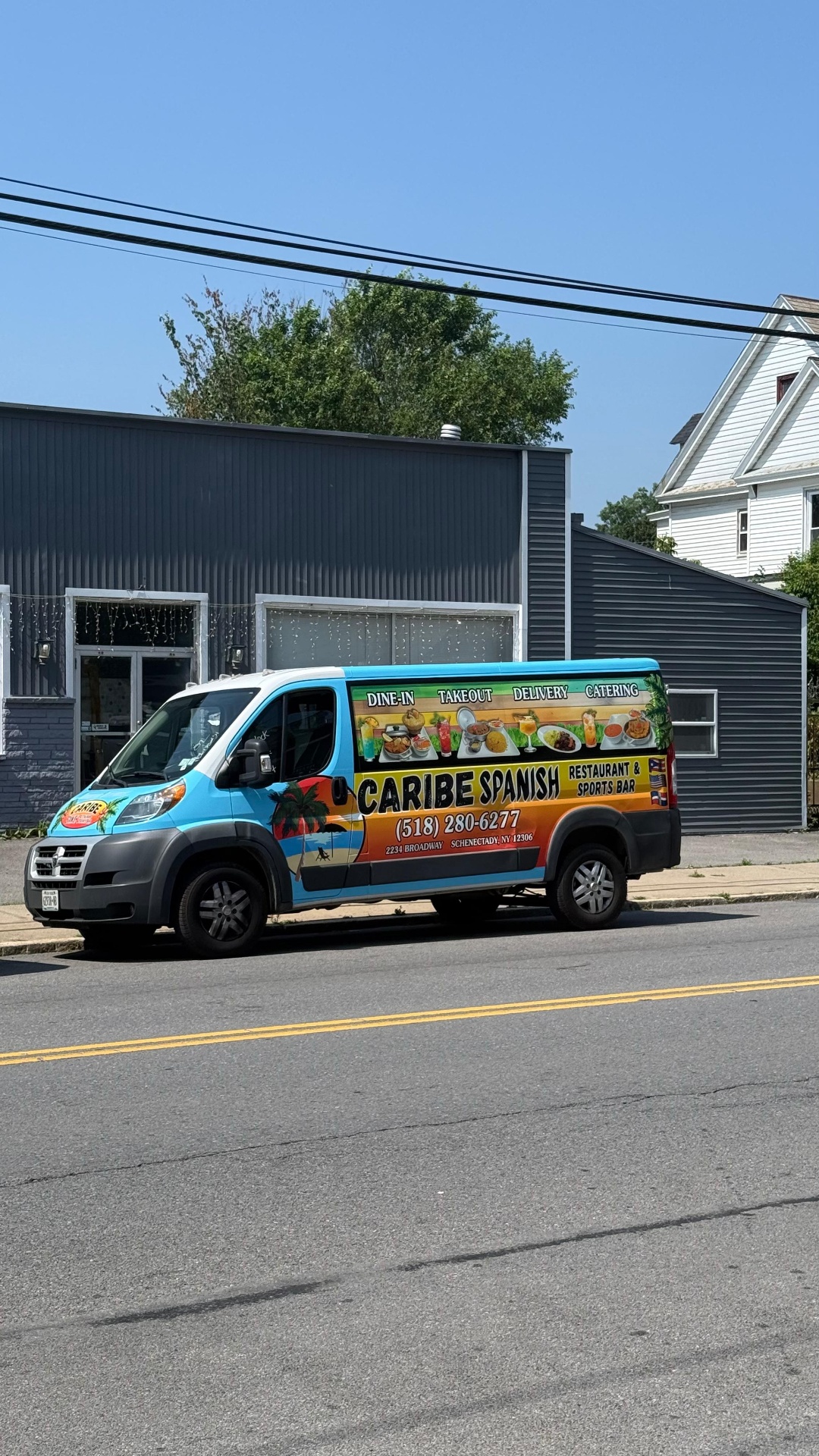 Caribe Spanish Restaurant catering van in Schenectady NY