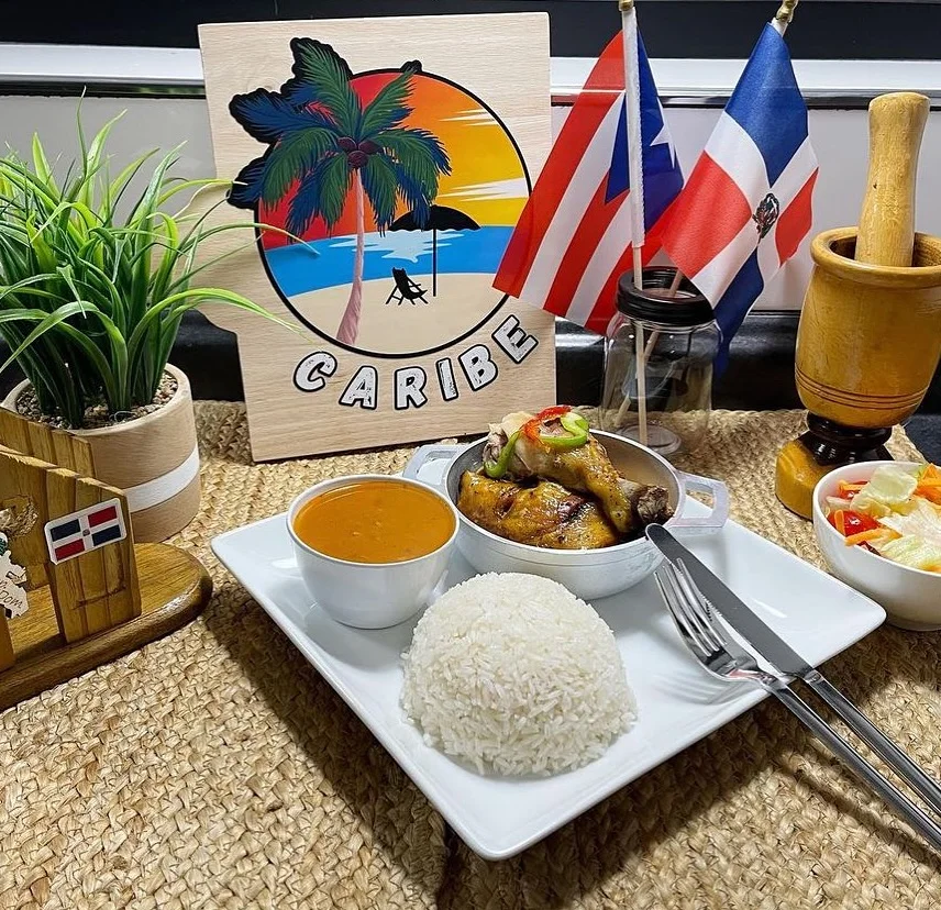 Slow roasted pernil at Caribe restaurant