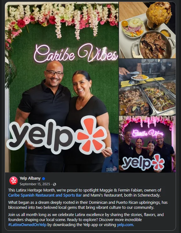 Maggie and Fermin Fabian at their first Yelp Albany dinner party spotlight